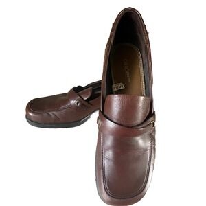 Cherokee‎ Women's Bonita Size 7.5 Leather Loafers Slip On Flats Rubber Soles